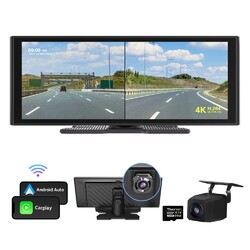 10,2 Zoll 4K Tragbares Autoradio Wireless Apple Carplay Android Auto Mit Dashcam