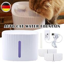 3L Trinkbrunnen Automatisch Haustier Wasserspender für Katzen Hunde + 3*Filter