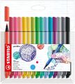 Nylon Tip Writing Pen - STABILO pointMax - Wallet of 15 - Assorted Colours Pack 
