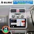 2+32G Android 14 Autoradio Carplay WiFi GPS Navigation für VW Touran 1T1 1T2 1T3