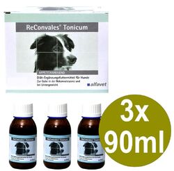 Alfavet ReConvales 3x90ml Tonicum für Hunde Appetitanregung Aufbau (88,52€/L)