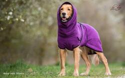 Fit4Dogs - Hundebademantel dryup cape Billberry Trockencape Baumwollfrottee