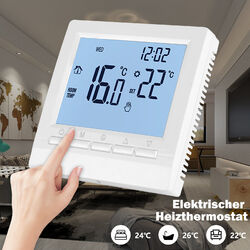 CONENTOOL Digital Thermostat Smart Regler Fußbodenheizung Sensor Weiß Thermost 