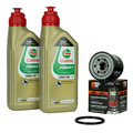 Ölwechsel Castrol Power1 10W40 + Ölfilter KN138 für Kawasaki Suzuki Aprilia Öl