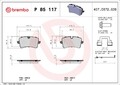 BREMBO Bremsbelagsatz, Scheibenbremse P 85 117 für AUDI
