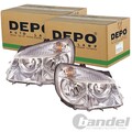 2x DEPO H7/H1 SCHEINWERFER SATZ passend für FIAT DOBLO LINKS+RECHTS