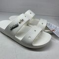 Crocs Classic Sandalen Zweiriemen Hausschuhe Pantoffeln, Gr. UK 12,EUR 48/49, weiß
