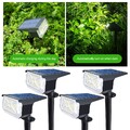 LED Solar Solarleuchte Strahler Solarstrahler Außen Spot Licht Gartenlampe DHL