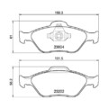 1x Bremsbelagsatz, Scheibenbremse HELLA 8DB 355 008-901 passend für FORD