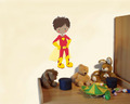 Samunshi Superheld Jay Wandtattoo Wandaufkleber Kinderzimmer  6 Größen