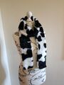 Tier Kunstfell dick flauschig warm Winterkragen Schal Leopard Dalmatiner 