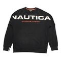 Nautica schwarz Freizeit-Sweatshirt mit Rundhalsausschnitt UK Herren groß BB826