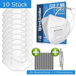 FFP2 Maske Mundschutz Atemschutz Atemschutzmaske CE 1008 zertifiziert Schutz 10x