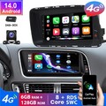 6+128G GPS NAVI Für Audi Q5 8R 2009-2016 4G Carplay Android 14 Autoradio 8-Kern