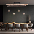 Pendelleuchte Hängelampe Deckenlampe Holz Hängeleuchte Leiter Design Retro Lampe