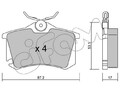 CIFAM 822-100-5 Bremsbeläge Satz Bremsklötze Hinten für VW GOLF PLUS (5M1, 521)