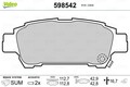 VALEO Bremsbelagsatz, Scheibenbremse 598542 für TOYOTA
