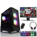 ULTRAFAST i3 i5 i7 Desktop Gaming Computer PC 2 TB 16GB RAM GTX1660 Win10+19" LED