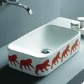 Design Kinder Gäste WC Keramik Aufsatz Hand waschbecken waschtisch 49 x 30 