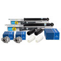 2x BILSTEIN B4 Stoßdämpfer SACHS Dreckschutz Domlager für SKODA ROOMSTER hinten