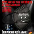 FFP2 Atemschutzmaske Mundschutz Mundmaske schwarz Zertifiziert CE 1463 Lächeln