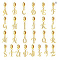Charm Anhänger Silber 925 Alphabet A-Z Buchstaben Anhänger Geschenk Gold Dame