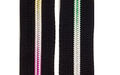 Reißverschluss endlos Spirale Schwarz REGENBOGEN 5mm Meterware mit Zipper 5, 10m