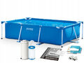 3 in 1 Frame Pool Gartenpool Schwimmbecken Filterpumpe 220 x 150 x 60 cm Intex