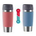 EMSA  EASY TWIST 2x Isolierbecher Thermobecher Travel Mug 360ml Koralle/Aqua