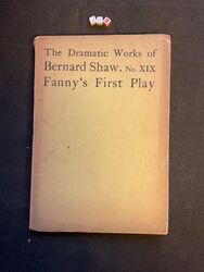 Vintage Buch Fannys erstes Stück Bernard Shaw 1930, knappes Theaterbuch