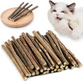 15-100x Matatabi Katzenminze Catnip Snacks Sticks Katzen Kauhölzer Zähne Gesund