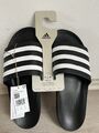 adidas Adilette Aqua Badeschlappen - Schwarz  / Weiß Gr. 47