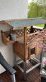 Katzenhaus 2-stöckig Katzenhütte mit Asphaltdach Massivholz und Untergestell