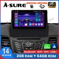 DAB+ 2G+64G Android 14 Autoradio Für Ford Fiesta MK6 2008-2016 Apple Carplay GPS