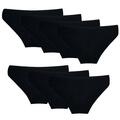 7 Damen Slips Unterhosen Schwarz Weiss Hipster Baumwolle Bikinislips 36 38 40 42