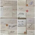 25x SIGNIERT Manchester United FC Vintage Autogrammkarten mit Zertifikat