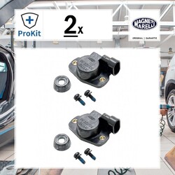 2x ORIGINAL® Magneti Marelli Sensor, Drosselklappenstellung für Renault Twingo