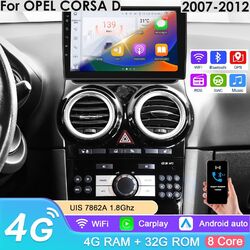 9" Android13 Autoradio Stereo CarPlay GPS Navi Für Opel Corsa D 2007-2012 4G DSP