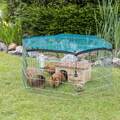 Trixie Kaninchen Hasen Freilaufgehege mit Netz, verzinkt - ø 126 × 58 cm