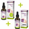 Vita2You Vitamin K2 + Vitamin D3 5000 IE Tropfen - je 50ml - K2 MK-7 - Premium