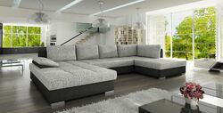 Couch Garnitur U Form Big design Wohnlandschaft Ecksofa xxl Polster Eck Sitz neu
