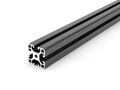 Aluminiumprofil schwarz 40x40 L I Typ Nut 8 leicht Alu (29,90€/m,min.1€)