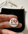 Seltenes CHANEL VIP BADGE + POCHETTE VELOURS SIGLE Geschenk VIP Paris Haute Couture