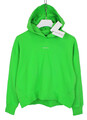 Calvin Klein Jeans Sweatshirt Damen M mit Kapuze Pullover Stretch Säure Grün