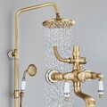 Antik Duschset Duscharmatur Duschsystem Regendusche Mischbatterie Kopfbrause DHL