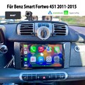 DAB+ Carplay Autoradio Kamera Für Smart Fortwo 451 2011-2015 1+32G Android14 GPS