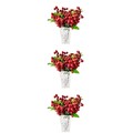  3 Count Rote Beeren Künstlich Künstliche Früchte Falsche Pflanzen