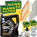 MANN INSPEKTIONSPAKET+4L MANNOL 5W-30 MOTORÖL passend für OPEL CORSA E 1.3 CDTI