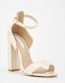 DAMEN-SANDALEN GRÖSSE 9 42 NUDE HOHER BLOCKABSATZ TRANSVESTIT SCHMAL?