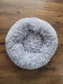 Hundebett Plüsch Grau ~ Größe 50 cm S ~ ähnlich Wolke 7
